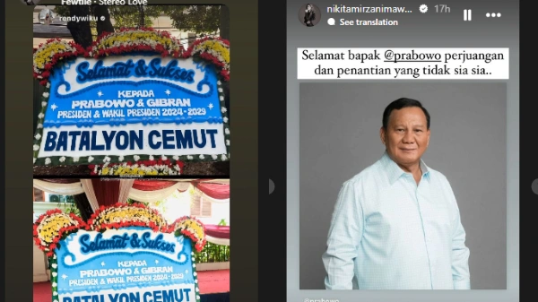 Nikita Mirzani dukung Prabowo Subianto.